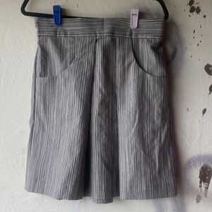 Gray Striped Skirt